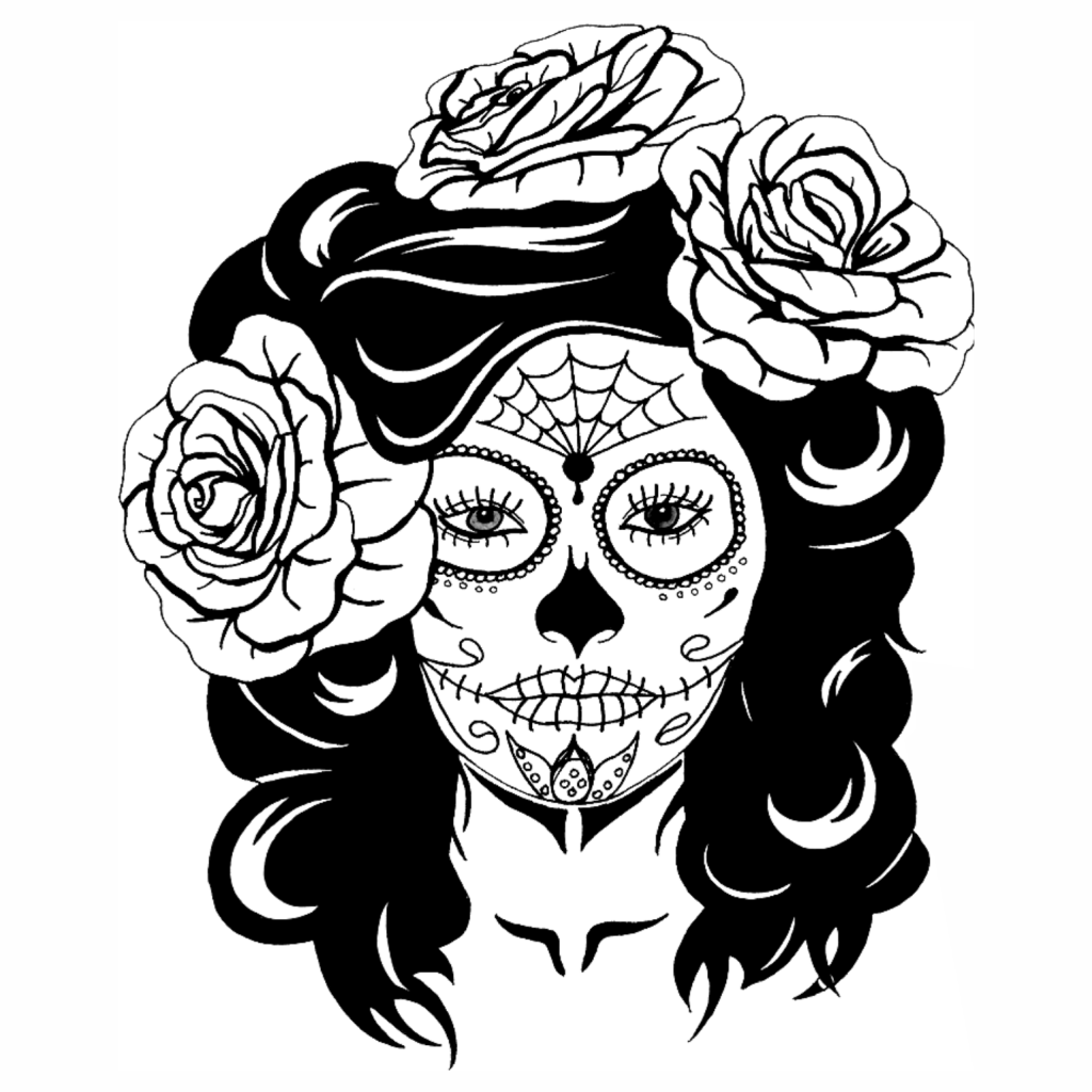 Caveiras Mexicanas Para Colorir Imagens Png 