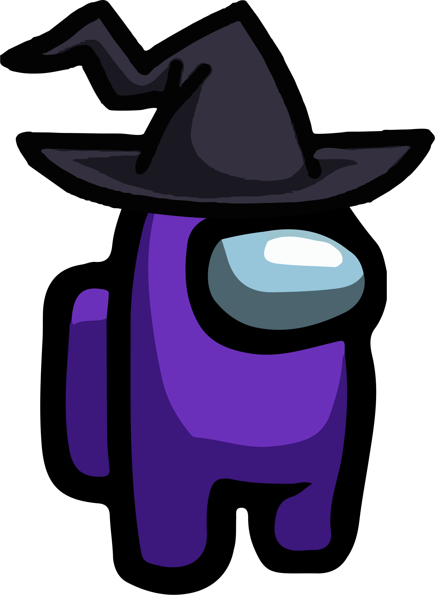Among Us Purple Witch Hat Png 01 Imagens Png